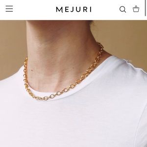 mejuri drawn cable chain necklace - gold